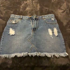 Denim Distressed Skirt💋🦋